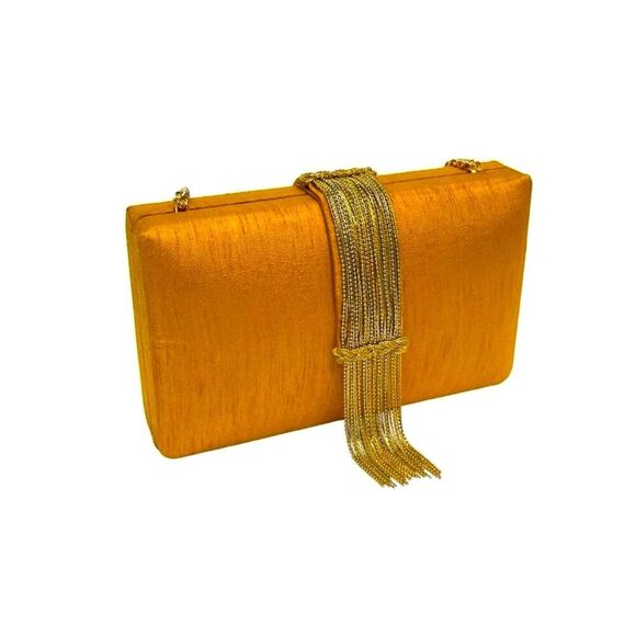 Gold and Silver Crossbody Bag with Chain Strap - Picture 6 of 7